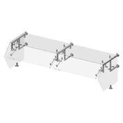 Premier Metal & Glass WM2R-A CHOICE™ Adjustable Self-Service Sneeze Guard Single Sided Guard With Top Shelf