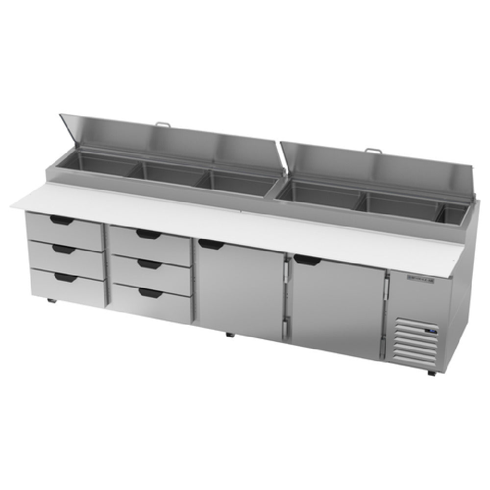 Beverage Air DPD119HC-6T Pizza Top Refrigerated Counter Four-section 119"W