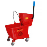 Alpine Industries ALP462-RED Mop Bucket Combo 36 Qt. 15" X 25" X 36"