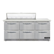 Continental Refrigerator D72N12C-FB-D Designer Line Sandwich Unit Front Breather