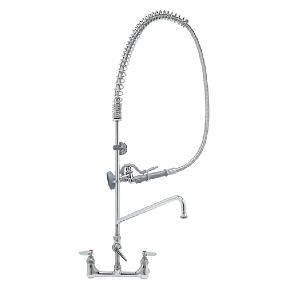 T&S Brass B-0133-18-CRBEK EasyInstall Pre-Rinse Unit 8" Adjustable Wall Mount