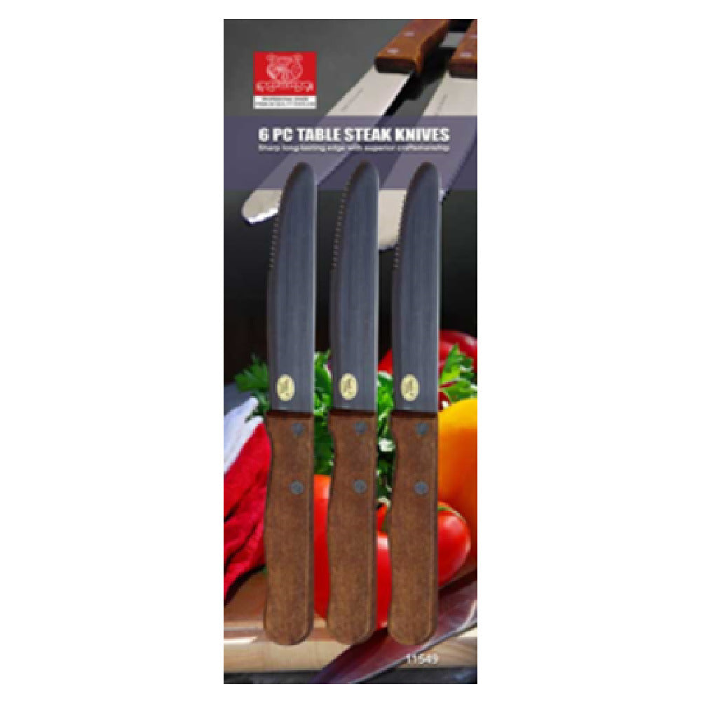 Omcan 11549 (11549) Table Steak Knife Set Rounded Tip Stainless Steel