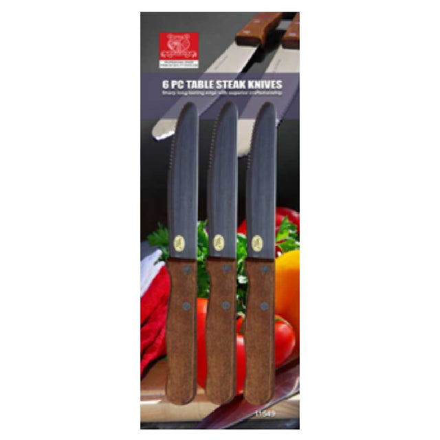 Omcan 11549 (11549) Table Steak Knife Set Rounded Tip Stainless Steel