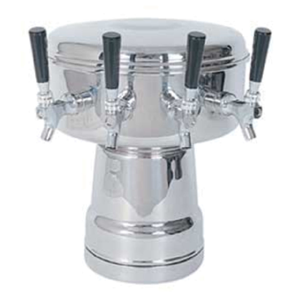 Micro Matic MTB-4PSSKR Mushroom Draft Beer Tower Countertop 12" Dia. X 15-5/16"H