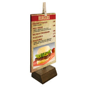 Menu Solutions WD-PIN Table Tent Accommodates Up To 8"H Insert With Small Clothes Pin And Hardboard