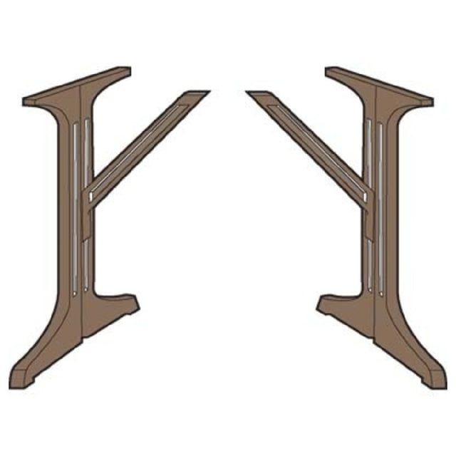 Grosfillex 55618181 Alpha Lateral Base For 48" X 32" Molded Melamine Table Top With Umbrella Hole