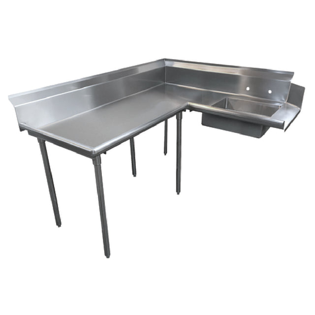 Advance Tabco DTS-K60-108L Korner-Soil Dishtable L-shaped Attaches To Left Of Dish Machine Operator
