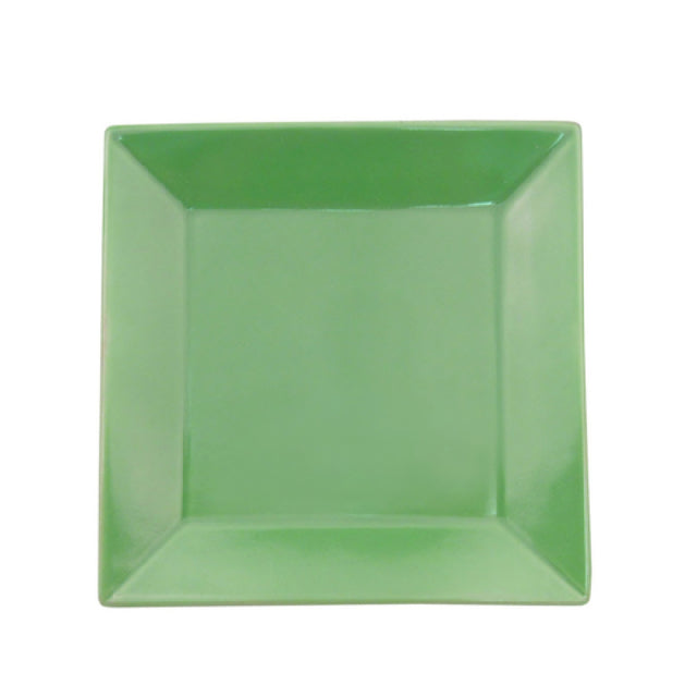 CAC China KC-8-G Color Arts Plate 8"L X 8"W X 3/4"H Square