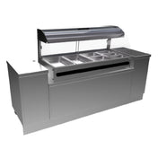 Resfab CBT-4 Stainless Steel Cabinet Base For Resfab GM-4PN Hot Case Open Back Design