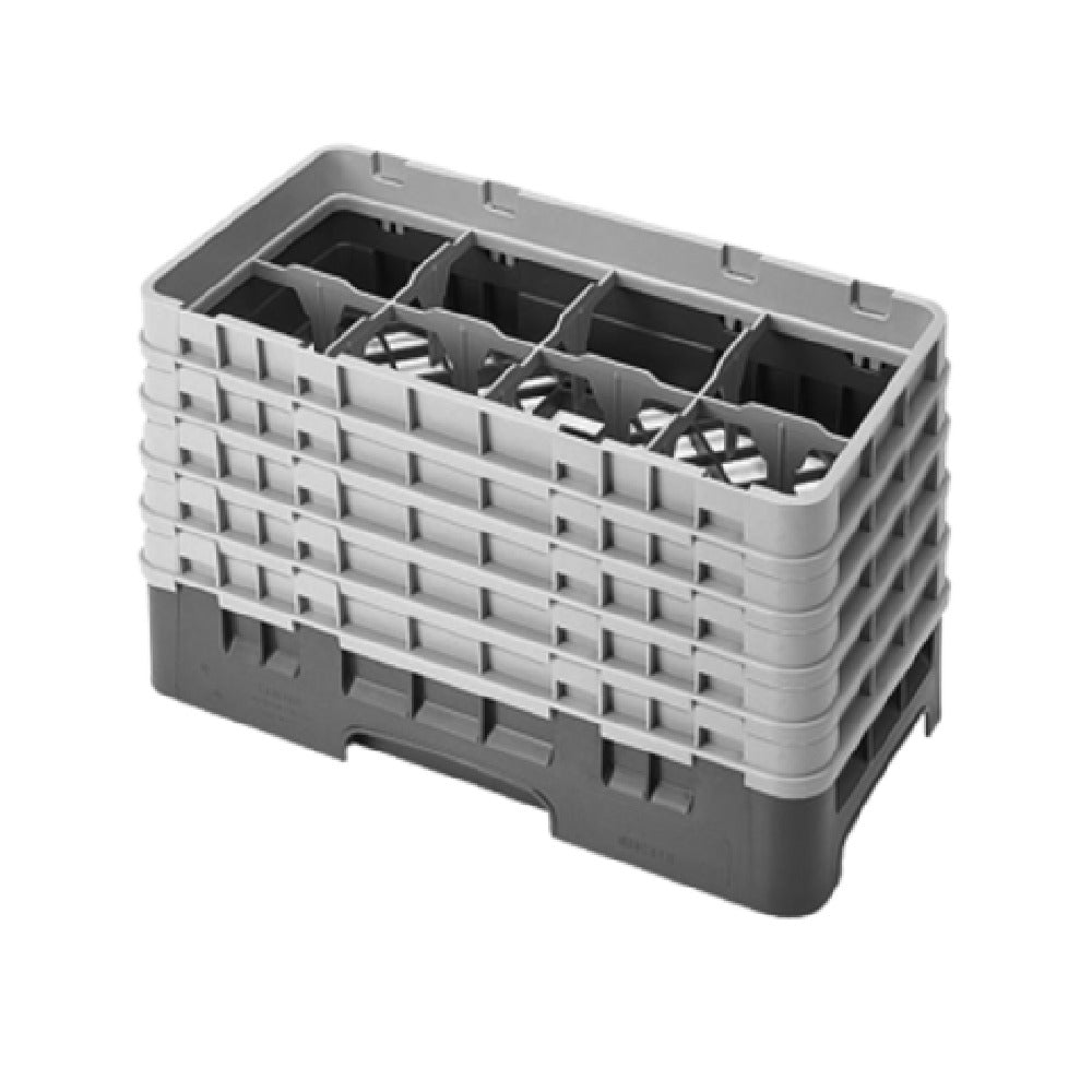 Cambro 8HS958119 Camrack® Glass Rack With (5) Soft Gray Extenders Half Size
