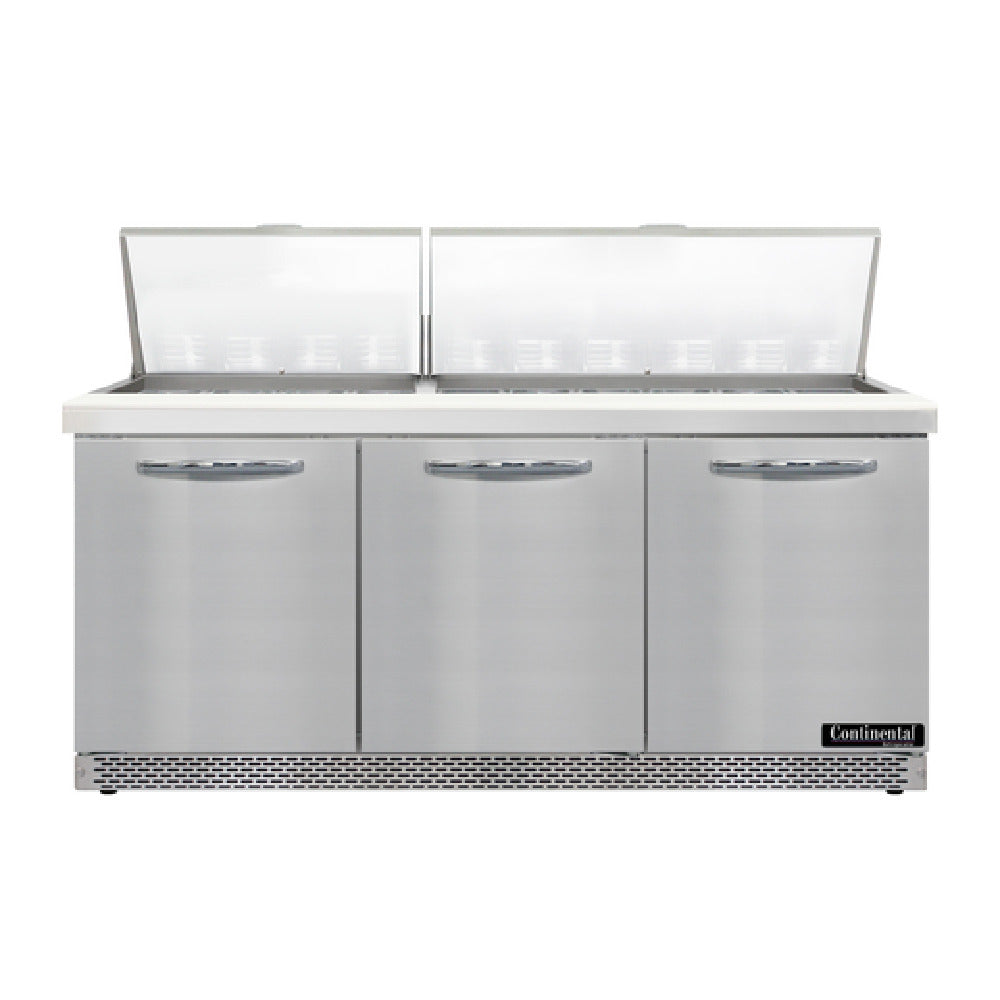 Continental Refrigerator D72N30M-FB Designer Line Mighty Top Sandwich Unit Front Breather