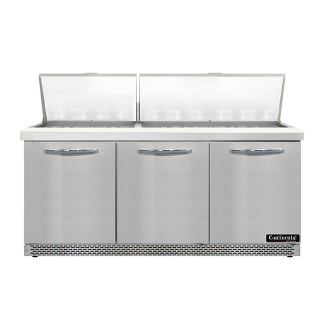 Continental Refrigerator D72N30M-FB Designer Line Mighty Top Sandwich Unit Front Breather