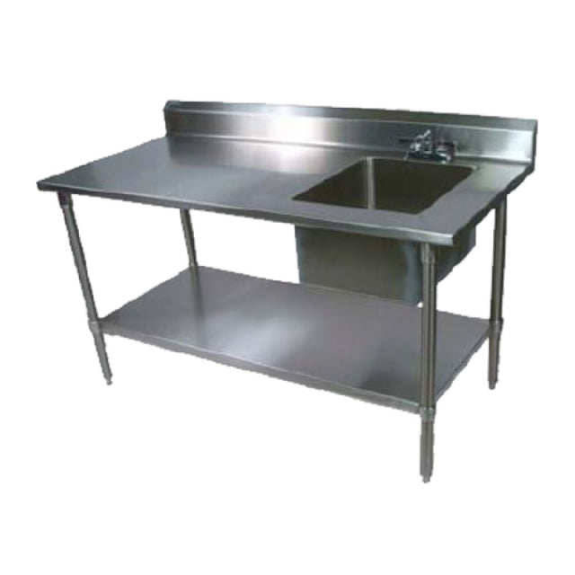 John Boos EPT6R5-3060GSK-R-X Work Table With Prep Sink 60"W X 30"D X 40-3/4"H Overall Size