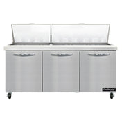 Continental Refrigerator SW72N30M Mighty Top Sandwich Unit 72"W 20.6 Cu Ft Capacity