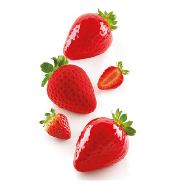 JB Prince MA223 Strawberry Fragola 120 Silicone Mold (5) Forms Red