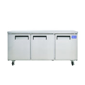 Hubert 208145 - Kratos Undercounter Refrigerator, 72"W, 17 Cu.ft. Interior Capacity