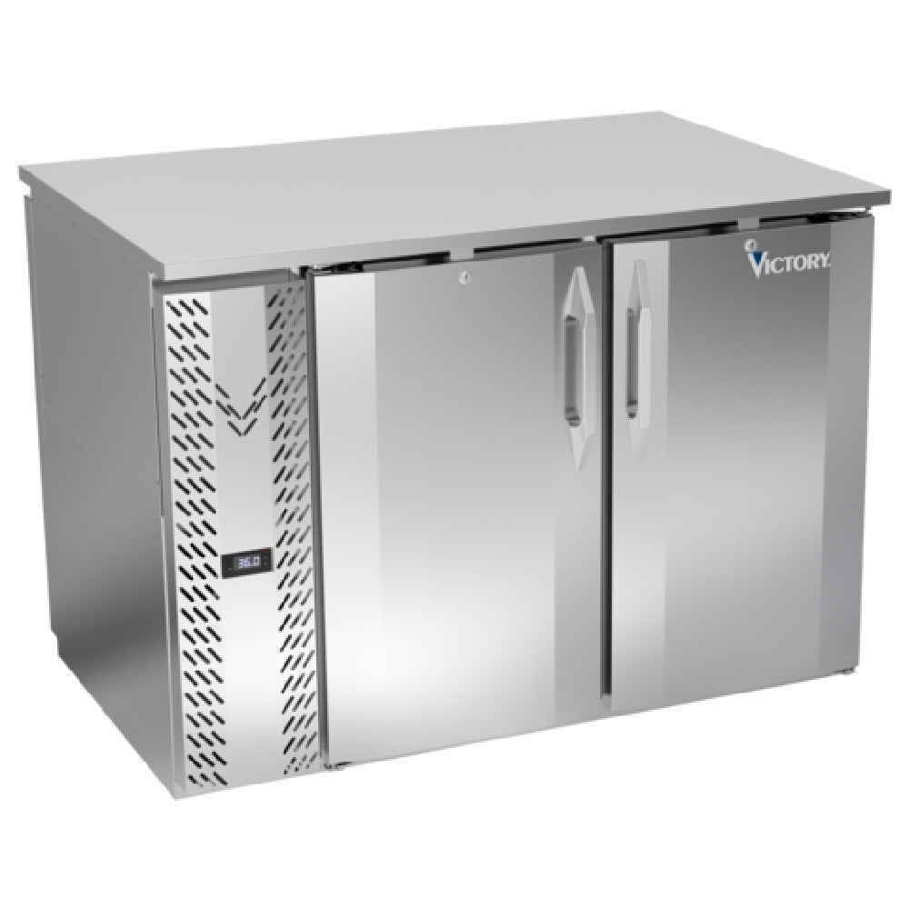 Victory VBB48HC-PT-S - Pass-Thru Back Bar Refrigerator, Two-section, 48"W X 33-9/16"D X 34"H