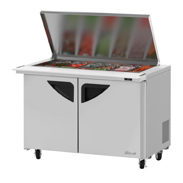 Turbo Air TST-48SD-18-N-FL Super Deluxe Sandwich/Salad Mega Top Unit With Flat Lid