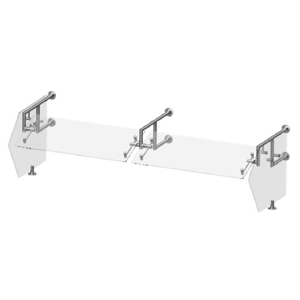 Premier Metal & Glass WMIR-A CHOICE™ Adjustable Self-Service Sneeze Guard Single Sided Guard Without Top Shelf