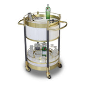 Forbes Industries 5593 Circa Bar Cart Elite Upgraded Solid Surface Porcelain