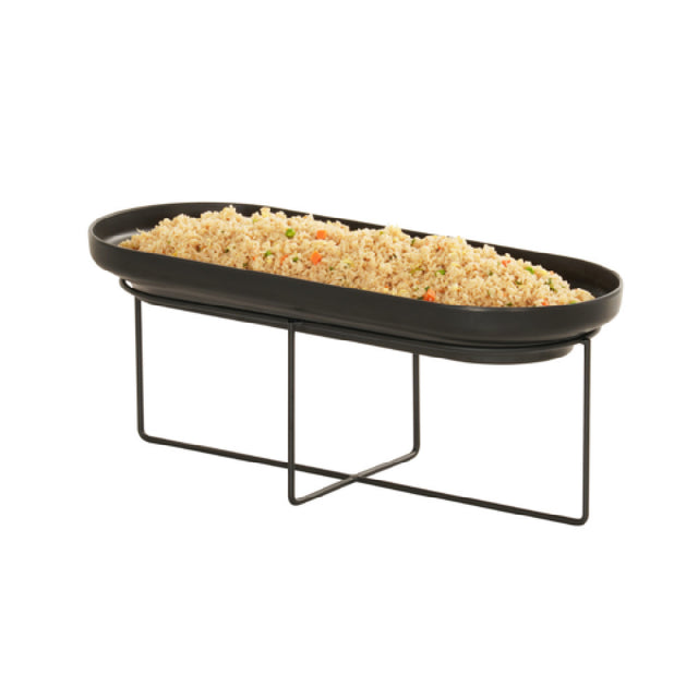 Cal-Mil 23864-7-13 Madison Platter Riser 20.5"W X 8.25"D X 7"H Black Powder-coated Wire