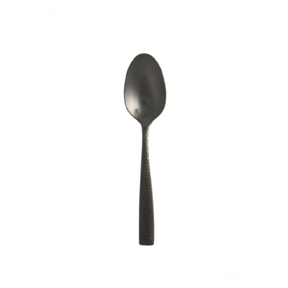 Fortessa 1.6B.102.FC.011 Lucca Faceted Brushed Black Dessert/Oval Soup Spoon 7.1" (18.1cm)