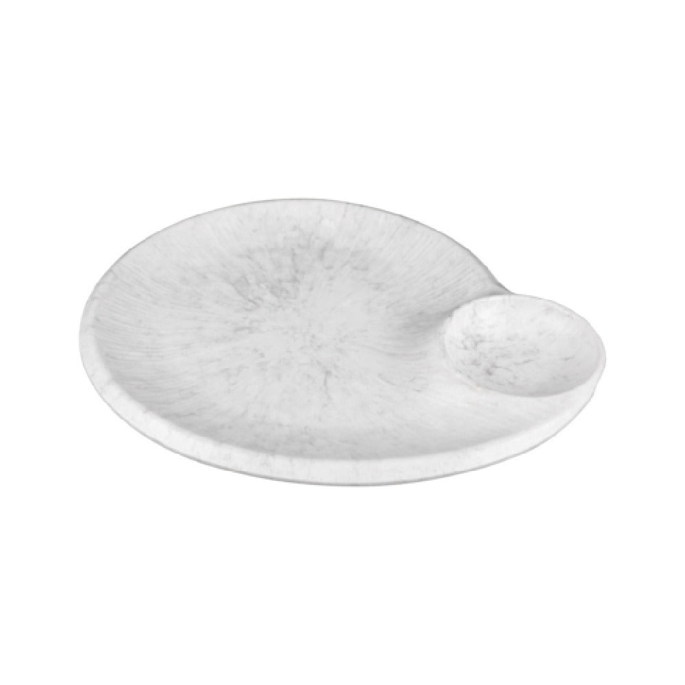 GET Enterprises B598118-GYM Elite Global Solutions Chip & Dip Plate 10-3-8"W X 9-1/8"D X 1-1/2"H