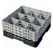 Cambro 9S638110 Camrack® Glass Rack With (3) Soft Gray Extenders Full Size