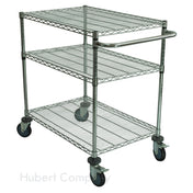 Hubert 14558 - Wire Cart, 3-shelf, 24" X 36" X 39-1/2"H