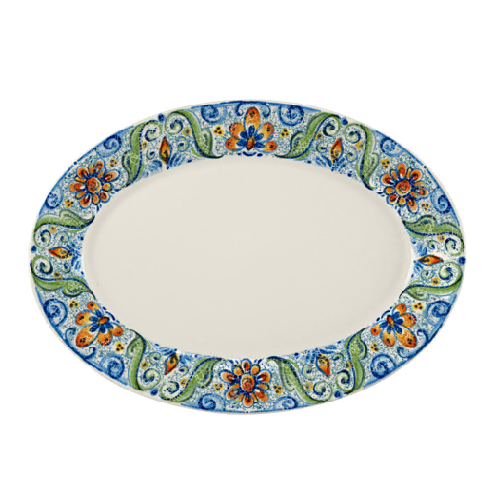 Steelite HL15763909 Rolled Edge Oval Platter 13.375" X 9.25" X 1.5" RE & NR