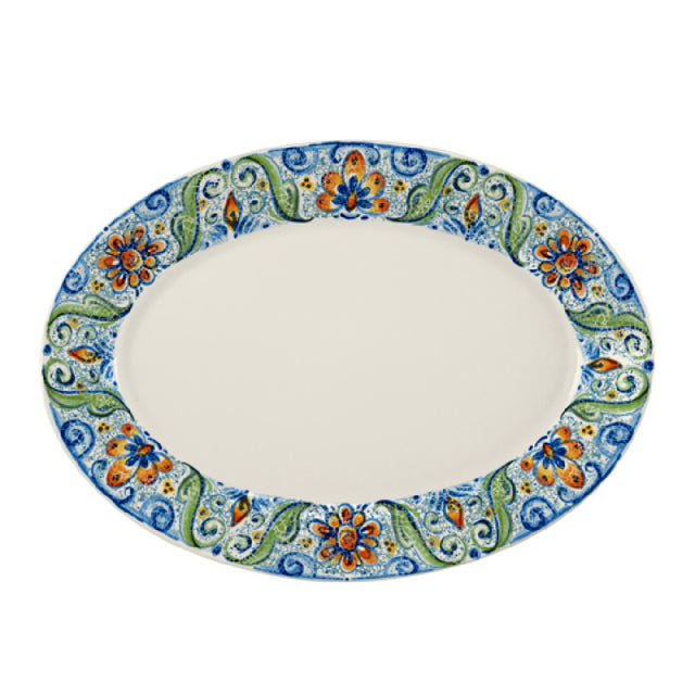 Steelite HL15763909 Rolled Edge Oval Platter 13.375" X 9.25" X 1.5" RE & NR