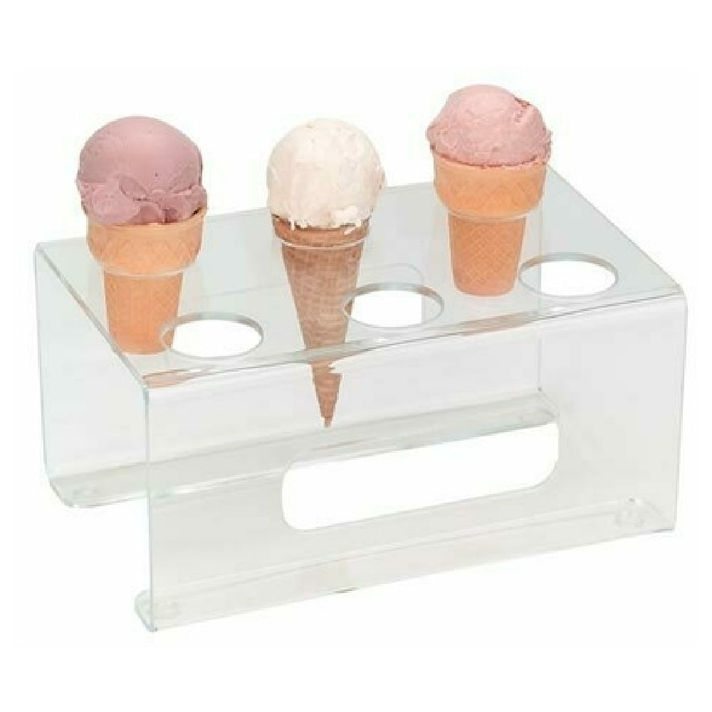 Dispense-Rite CTCS-6C - Ice Cream Cone Holder, (6) 1-5/8" Holes, 5"H X 9-3/4"W X 6-1/4"D