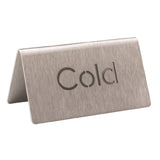 Service Ideas 1C-BF-COLD-MOD Service Ideas Laser Cut ID Tent Table Tent Cold Brushed Stainless