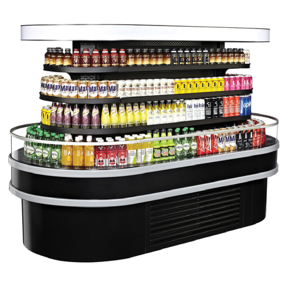 Turbo Air TIOM-36RSRB-N Island Display Self-Serve Refrigerated Merchandiser 25.6 Cu. Ft. Capacity