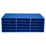 Alpine Industries ADI501-15-CP-BLU Construction Paper Storage Organizer 15 Compartment