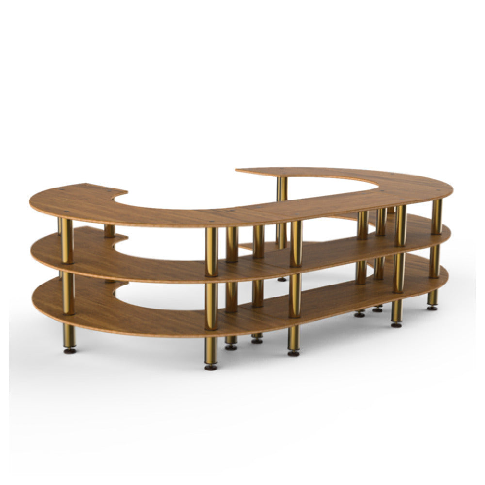 Steelite MGCMSA06BBXF - Kidney Shape Stadium Station, 129.0" X 81.5" X 35.0", Modular