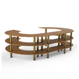 Steelite MGCMSA06BBXF - Kidney Shape Stadium Station, 129.0" X 81.5" X 35.0", Modular