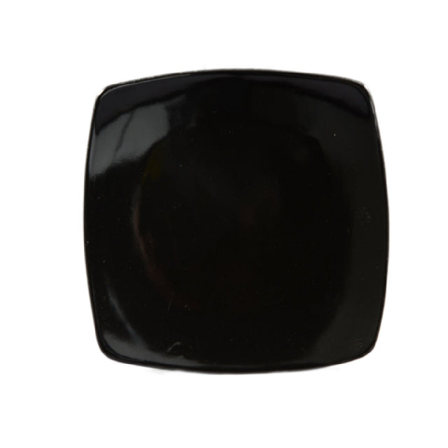 CAC China R-FS6-BLK Clinton Plate 6-7/8"L X 6-7/8"W X 1/2"H Square