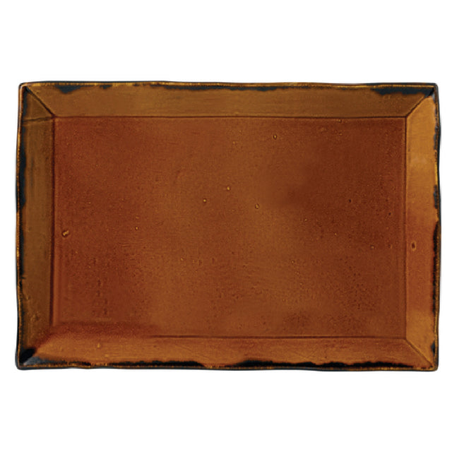 Arc Cardinal HB002 Dudson Harvest Brown Rectangle Tray (L:13.25'' X W:9.0'') Vitrified Ceramic