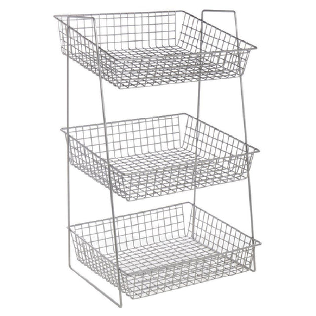 Hubert 86334 - Basket Display Stand, 3-tier, 16" X 13-1/2" X 27"H