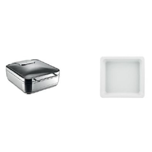 BauscherHepp 55.0002.6014 Chafing Dish Promo Kit Includes: (1) Square Induction Chafing Dish (55.0002.6040) & (3) 160.6 Oz.