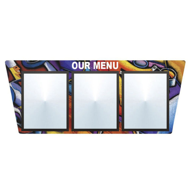 Hubert 40441 - Menu Board, 3-pocket, Wall-mount