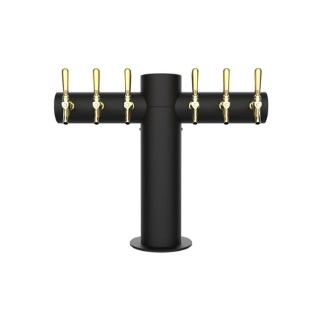 Micro Matic METRO-T-6MBKR Metropolis "T" Tower 6 Faucet Powder Coat Matte Black