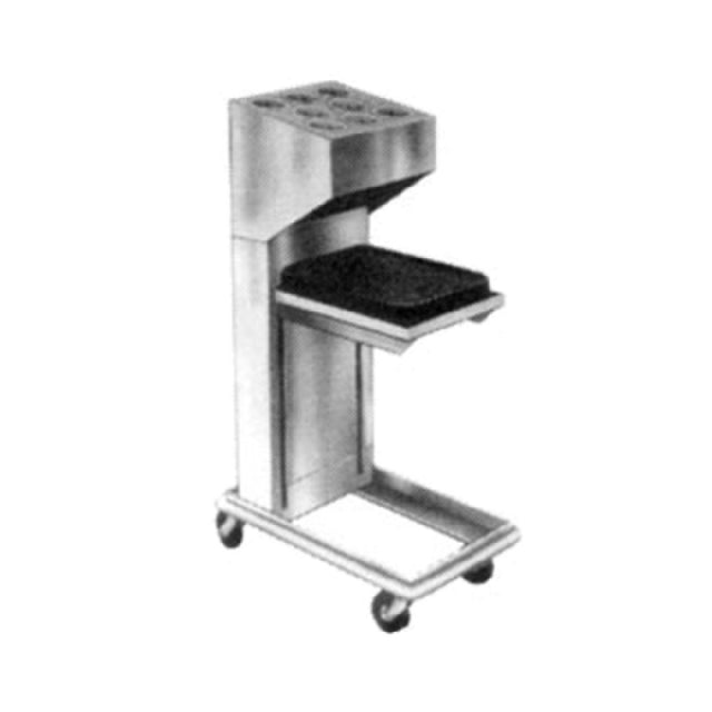 Piper Products 2ATCA-ST-OSW8 - Tray & Silverware Dispenser, Cantilever Style, Mobile Design