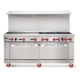 American Range AR-48G-4B-DSB_NAT Restaurant Range Gas 72"