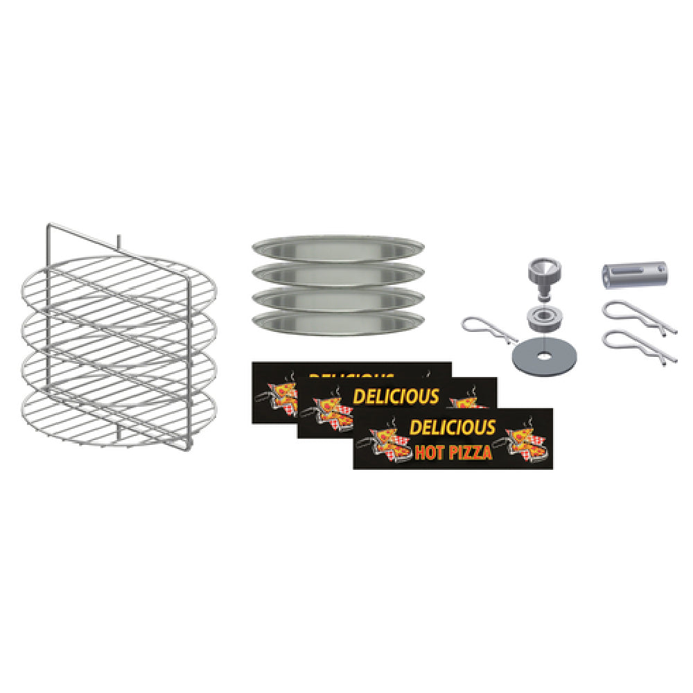 Gold Medal 5552-000 Pizza/Rotisserie Cabinet Kit Includes: Rotisserie Kit (4) 15" Pizza Pans