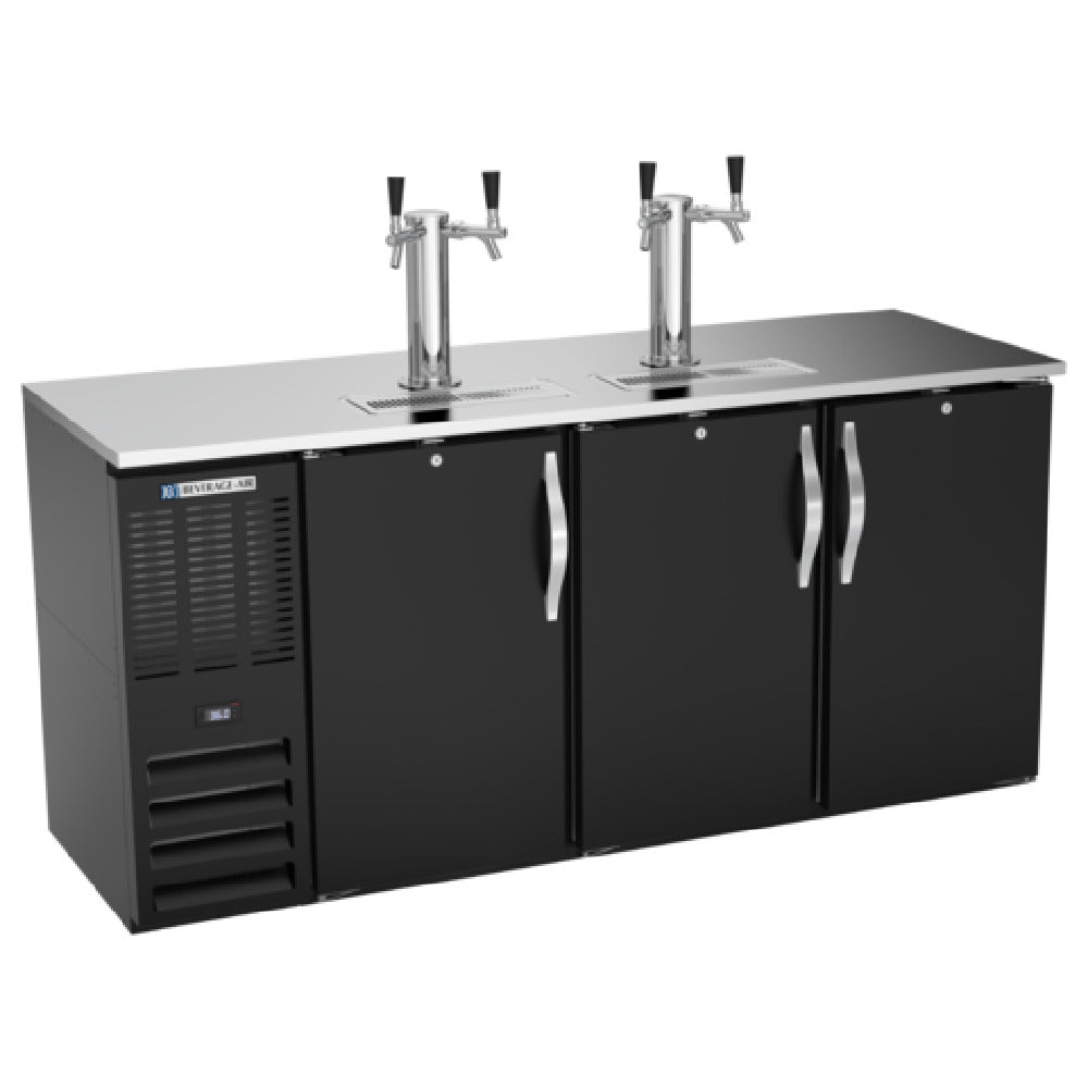 Beverage Air DDN72HC-B - Draft Beer Cooler, 72"W X 26-3/8"D X 49-5/16"H, 19.618 Cu. Ft.