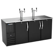 Beverage Air DDN72HC-B - Draft Beer Cooler, 72"W X 26-3/8"D X 49-5/16"H, 19.618 Cu. Ft.