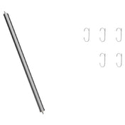 Steelite MGSADDSS0801 Mogogo Buffet Solutions Modular Vertical Pole 59” With Adaptor & (5) Metal Hangers