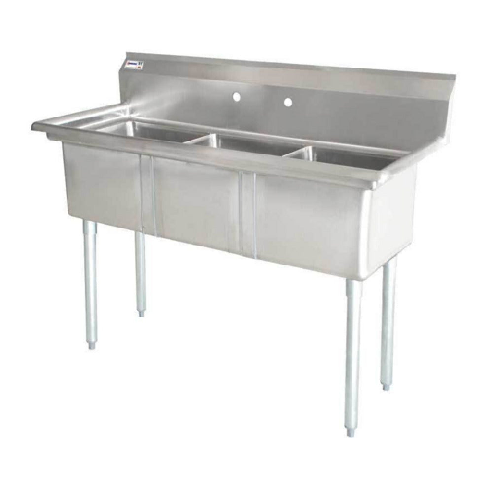 Omcan 25270 (25270) Pot Sink (3) 21" Front To Back X 18" Wide X 14" Deep Bowls